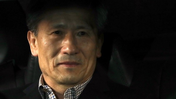 김관진 전 국방부장관이 22일 오후 경기 의왕시 서울구치소를 나서고 있다.(사진제공=뉴시스)