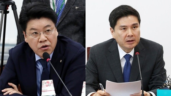 장제원 자유한국당 수석대변인, 지상욱 바른미래당 정책위의장 (사진=newsis)