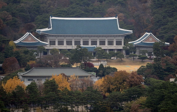 서울 세종로 정부서울청사에서 바라본 청와대의 모습. @뉴시스