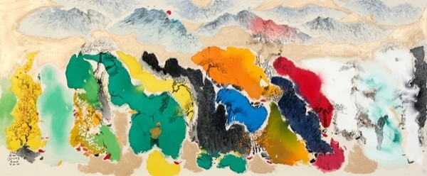 골프사계. 사계절의 아름다운 골프장은 화폭에서 춤을 추고 있다.